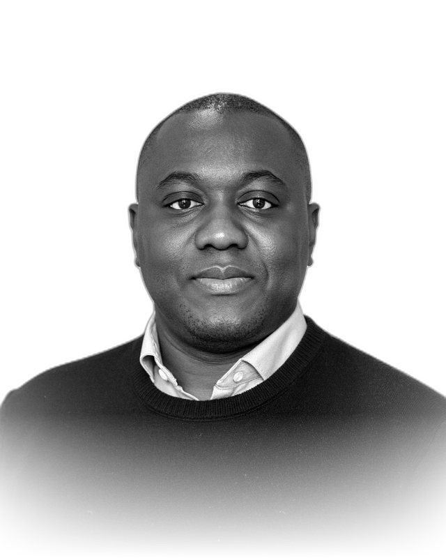 Babafemi Lawal, black and white portrait