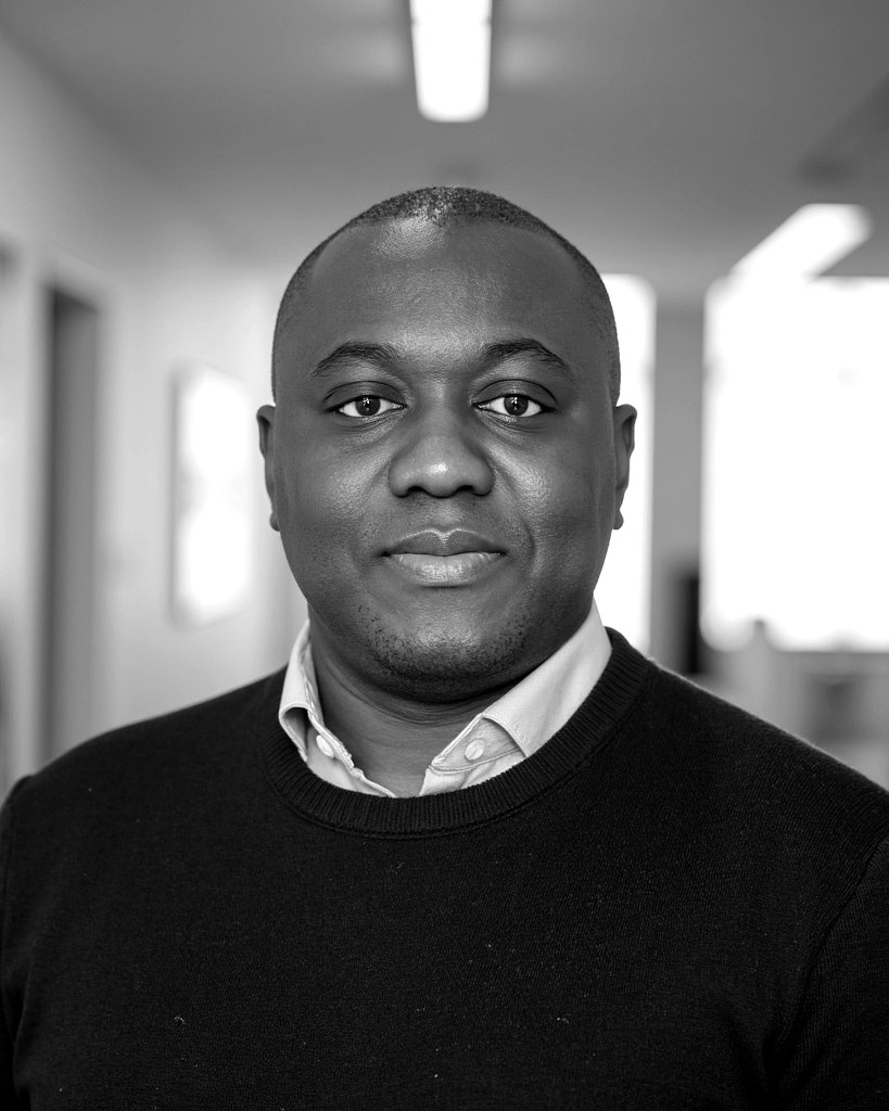 Babafemi Lawal, black and white portrait